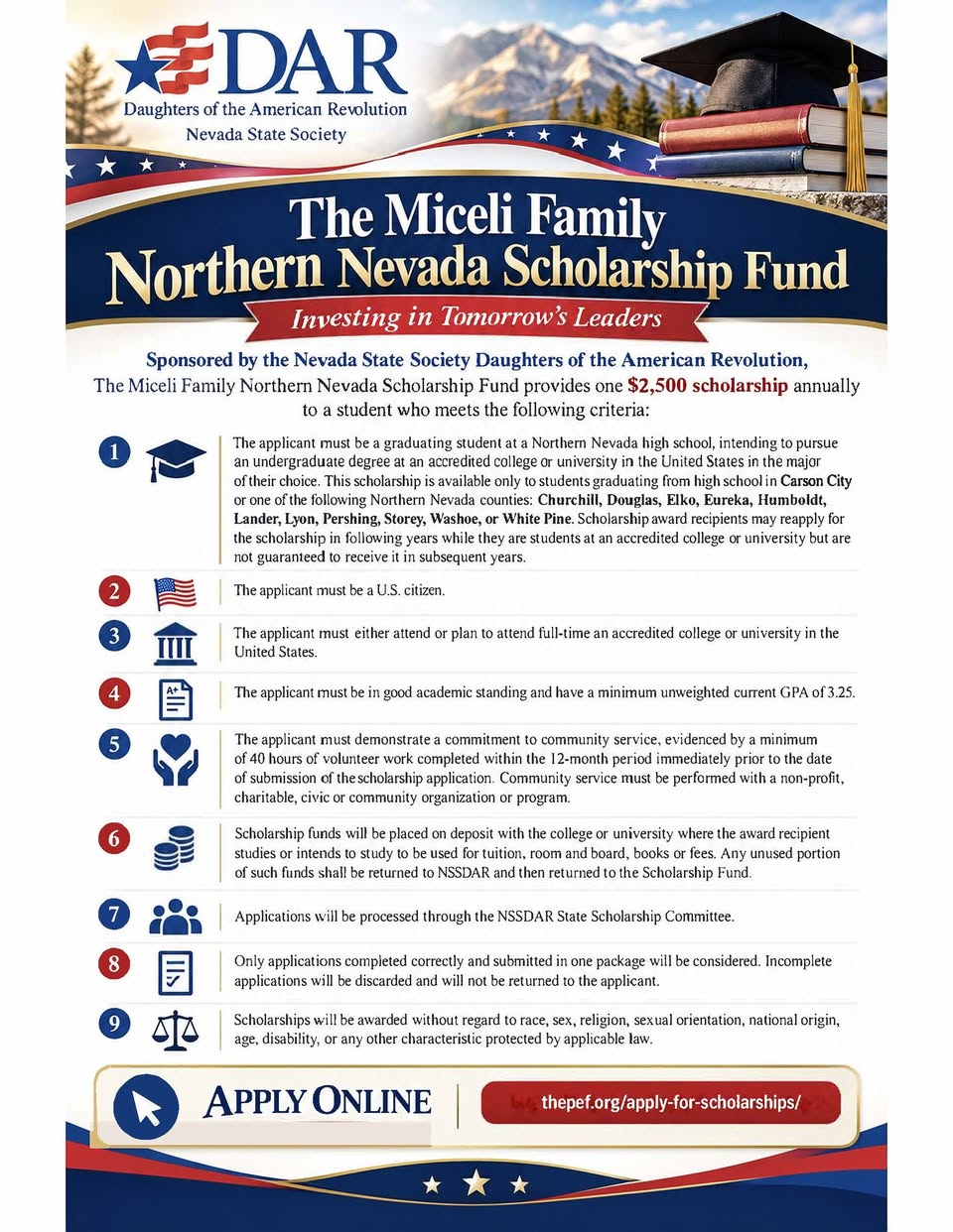 The Miceli Family Northern/Southern Nevada Scholarship Fund